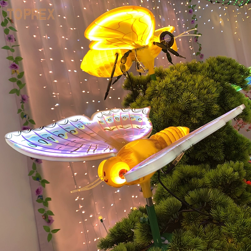 2% off Outdoor Colorful Decorative LED Lights Dynamic Flying Butterfly Flower Garden Light