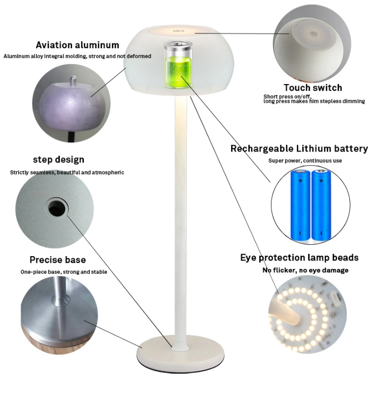 Wholesale 3600mAh Touch Dimmable Cordless Light LED Hotel Reading Study Desk Table Lamp